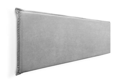 SUENOSZZZ-ESPECIALISTAS DEL DESCANSO Cabecero de Espuma Jazmin Foam Liso con Ribete, Desenfundable, para Camas de 150 (164 x 52 cm) Tela Gris