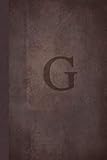 G: Executive Style Monogram Letter Journal for Men and Women