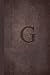 G: Executive Style Monogram Letter Journal for Men and Women