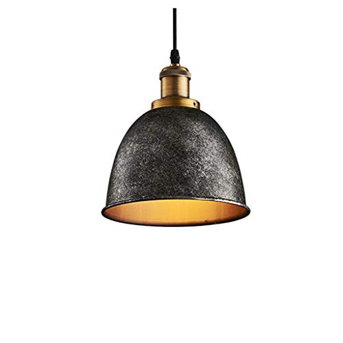 Lámpara de techo para restaurante Loft y barra de bar retro con cadena ajustable negra E27