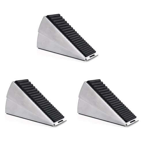 Eoslcusmvl 3X de Puerta, de Puerta de Alta Resistencia con Cuña Topes de Puerta Altos para la Parte Inferior de la Puerta, Trajes de de Puerta con Resorte Ajustable