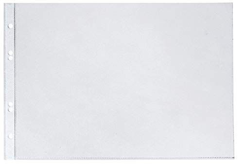 10 buste trasparenti Veloflex 4340300 - Buste trasparenti formato DIN A4 orizzontale, fogli trasparenti, pellicola di PP, foratura europea, 10 pezzi
