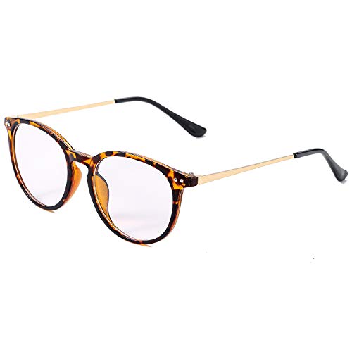 Image of Kursan Non Prescription Clear Lens Fake Glasses for Women Men Retro Round Plastic Frame Eyeglasses