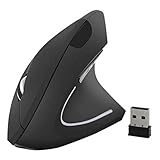 Eighosee Optische vertikale Maus, 2,4 G, kabellos, USB-Maus, 3 verstellbare...