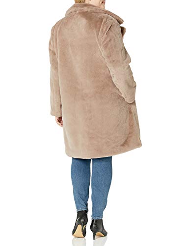 The Drop Women's Kiara Long Oversized Faux Fur Coat, Rose Mauve, M #TOP4