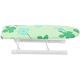 HINTRMENT 小型アイロン台 衣類用 家庭用アイロンラック 緑色 コンパクト設計 布製素材 テーラリングに最適 卓上折りたたみアイロン台 パッド付き使いやすい