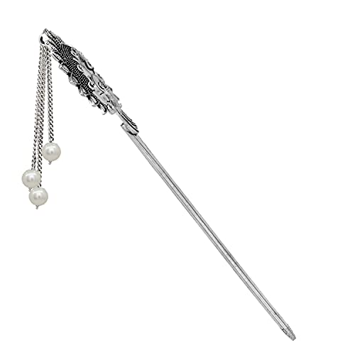 Image of V L IMPEX Peacock Design Hair Stick For Bun Designer Metal Hair Pin For Women (VLHP31PRL)