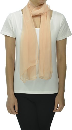 Hand By Hand™ Women's Solid Chiffon Scarf Silk Blend Light Fresh Wrap2