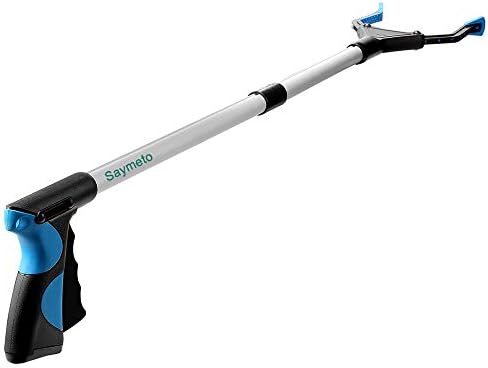 Grabber Reacher Tool, 32" Foldable Picker Upper Grabber, Reaching Tool for Trash Claw Pick Up Stick, Litter Picker, Arm Extension (BLUE1)