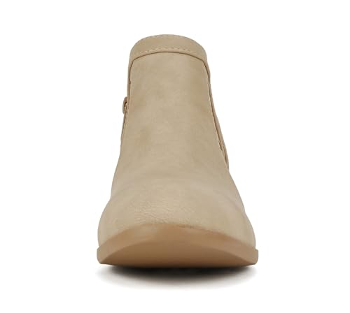 Image of Soda CHANCE Womens Perforated Cut Out Stacked Block Heel Ankle Booties (Wide Fit Available)