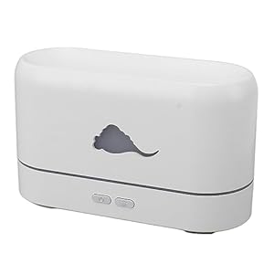 Haofy Flammenmuster Luftbefeuchter Aroma-Diffusor Weiß