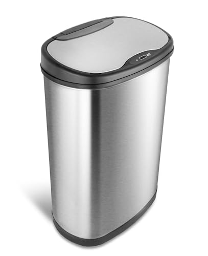 Caneca de basura kitchen touchless acero inoxidable 13 gal