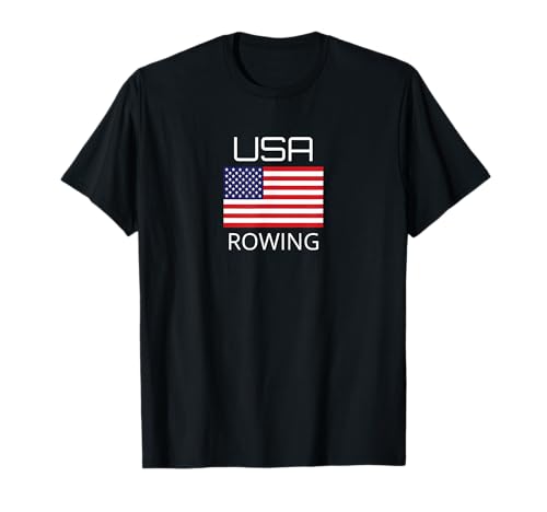 American Rowing Rower Athlete USA Flag Pride Crew Regalo del equipo Camiseta