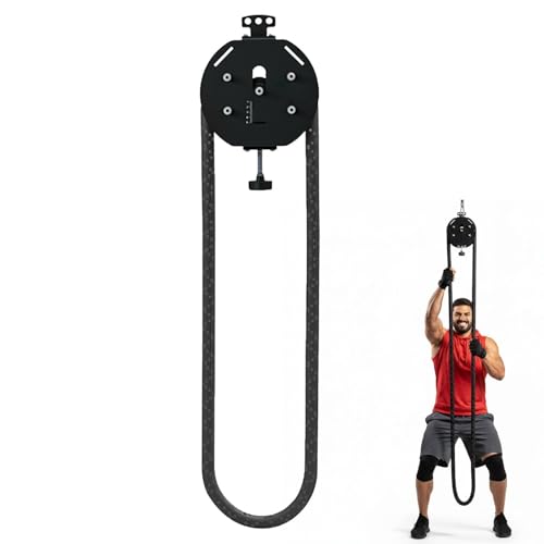 JXYQ Entrenador de Cuerda sin Fin: Sistema de poleas de suspensión con Cuerda de Nailon de Bucle Cerrado de 4,2 m y Resistencia Ajustable para Entrenamiento HIIT e intervalos en el Gimnasio en casa.