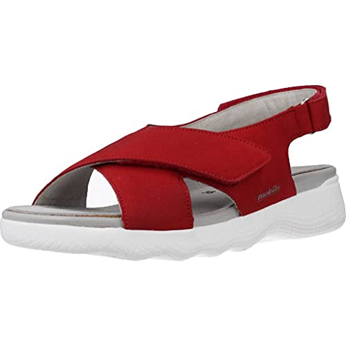 Mephisto Mobils by Malorie - Sandalia con velcro y plantilla extraíble Rojo Size: 40 EU Larga