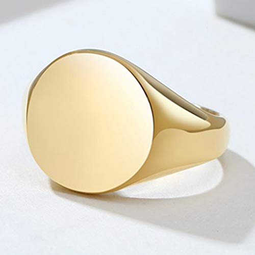 Jude Jewelers Stainless Steel Classical Simple Plain Round Signet Style Pinky Wedding Statement Promise Anniversary Ring4