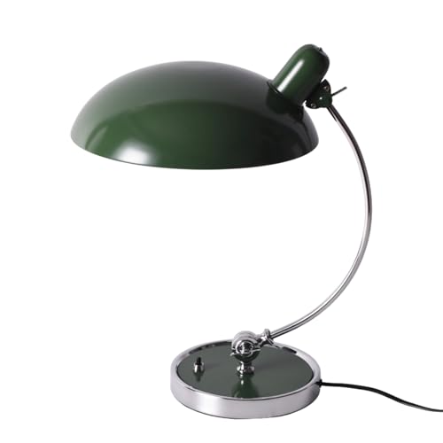B·LED BARCELONA LED Lámpara de mesa – Diseño estilo Bauhaus | Lámpara de escritorio con pantalla orientable Verde, casquillo E27. Lámpara retro vintage para mesita de noche, escritorio, sala de estar