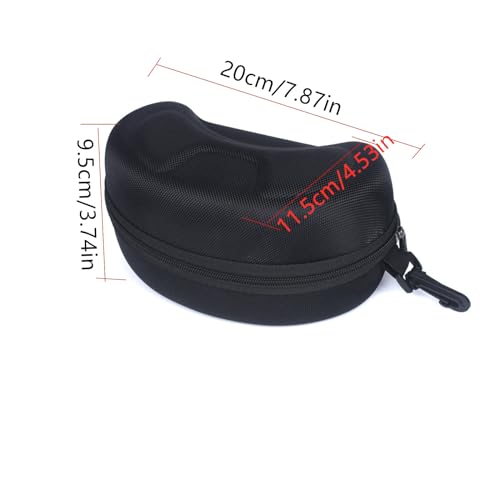 Funda para gafas de snowboard resistente a golpes con clip de transporte 6
