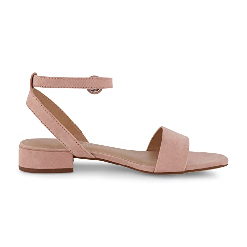 CUSHIONAIRE Women's Nobu one band low block heel sandal +Wide Widths Available4