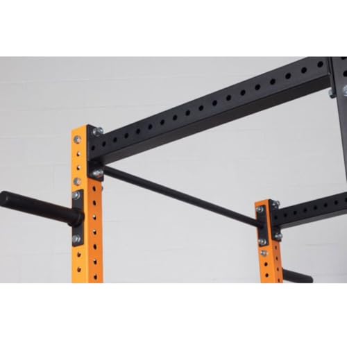 Image of Gen‑Z Fitness Power Rack PR-07 | 3x3″ 11‑Gauge Steel Commercial Rack | Pull‑Up Bar J‑Hooks | Plate Storage | Band Compatible | Home Gym Equipment (YELLOW)