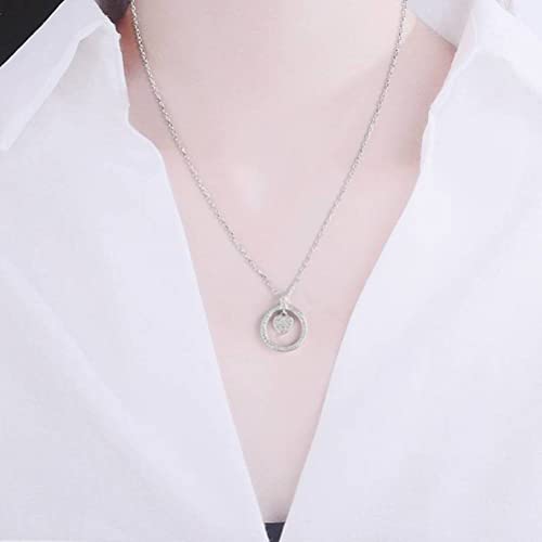 Collier clavicule chaîne cercle creux cœur strass scintillant