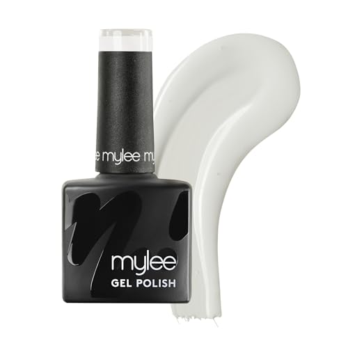 Mylee Gel Nail Polish 8ml [Break The Ice] - UV/LED Soak-Off Nail Art Manicure Pedicure for Professional Salon & Home Use [White Range] - Long Lasting & Easy to Apply