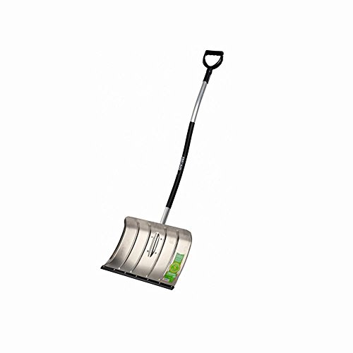 Freund 2000528 Ergo Aluminium-Schneeschieber 50 cm mit Thermoflexkunstoffkante und ergonomischen Aluminiumstiel 130 cm mit D-Griff