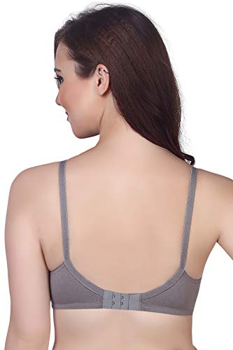 Image of VSTAR HANA Non-Wired Non-Padded Cotton Knitted Full Coverage Bra for Women with Double Layered Seamed Cups