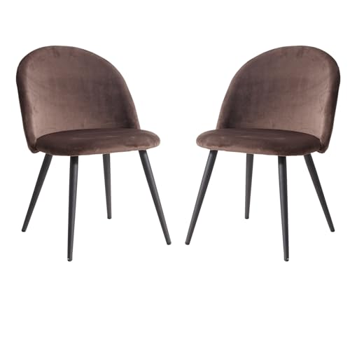 Egoonm Juego Sillas De Comedor De Terciopelo, Cojines De Terciopelo Suave Asiento, Sillas De Cocina Para Comedor Y Sala De Estar 2 Sillas, Marrón Egoonm Juego Sillas De Comedor De Terciopelo, Cojines De Terciopelo Suave Asiento, Sillas De Cocina Para Comedor Y Sala De Estar 2 Sillas, Marrón