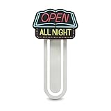 Genuine Fred Light Reading Open, Neon Sign Bookmark