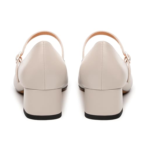 Women's Mary Jane Pumps With Low Block Heel and Square Toe - 1.3" Daily Shoes4