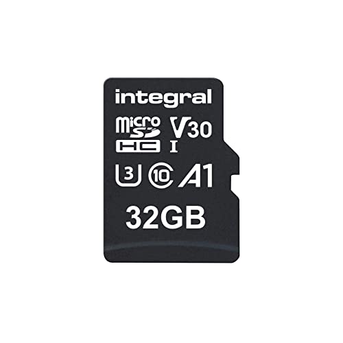 Pack Doble de Tarjetas microSD Integral 32GB, Alta Velocidad, vídeo 4K, hasta 100MB/s Lectura y 30MB/s Escritura, UHS I, U3, V30, Clase 10, A1 – para móviles, Tablets, Drones y Consolas.