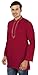 Maple Clothing Cotton Men's Short Kurta Shirt India Fashion Clothes (Maroon, S)