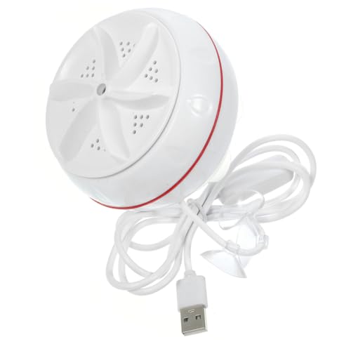 SHINEOFI Mini Lavadora Limpiador De Lavadora Pequeña Lavadora Portátil Lavadora De Viaje Máquina De Lavado Portátil Lavadora De Ropa Lavadora Pequeña Para El Hogar Lavadora Usb Abs Blanco