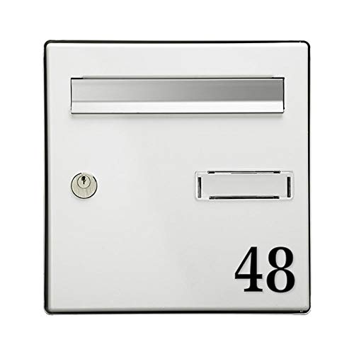 Chiffre adhésif 5 cm pour boite aux lettres - Noir - Chiffre 6