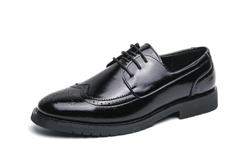 Minishion Mens Casual Dress Shoes Oxford Lace-up Formal Business Work Sneaker