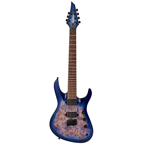 Jackson Pro Series Signature Chris Broderick Soloist HT7P Transparent Blue – Guitare Électrique Signature - Les Beatles, Paul McCartney, John Lennon, RIngo Starr, George Harrison Jackson Pro Series Signature Chris Broderick Soloist HT7P Transparent Blue - Guitare Électrique Signature – Image 3