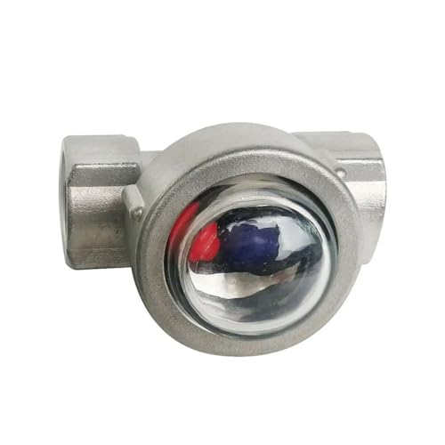 FRAOMHFW Durchflussanzeiger Mit Laufrad - 304 Edelstahl Fenster Für Wasser & Öl