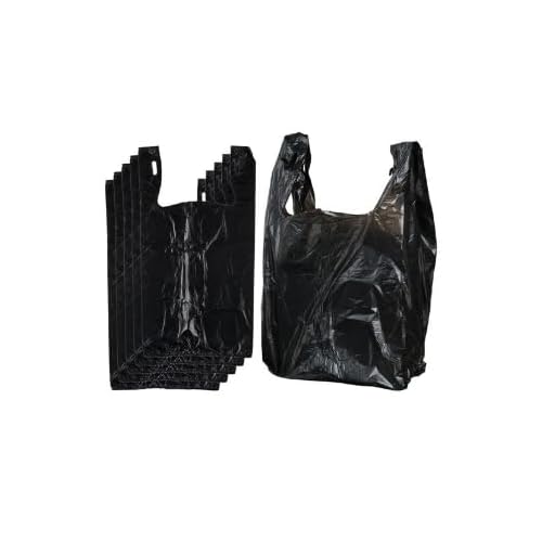 Pack of 200 – Black – Large Size – 8″ x 13″ x 16″ – Leak Proof Disposable Plastic Bags For Sanitary Pad, Adult Diaper and Pet Waste Disposal bags.