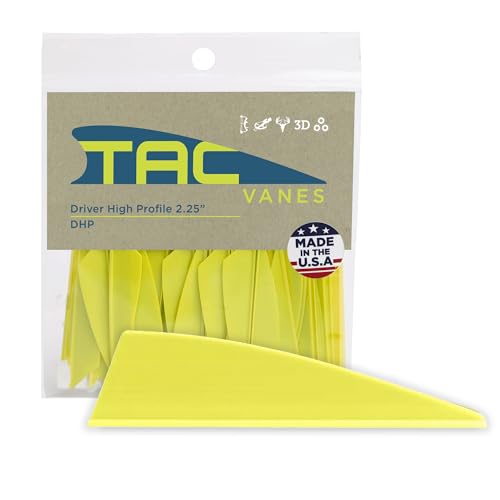 Ailettes de flèche TAC Vanes 2,2" jaunes en lot de 100 pour tir sur cible