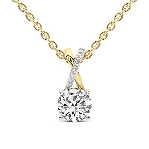 FRIENDLY DIAMONDS 0.75 Carat - 6 Carat IGI Certified Lab Grown Diamond | Lou Slider Lab Diamond Necklace In 14K Or 18K White, Yellow Or Rose Gold | FG-VS1-VS2 Quality