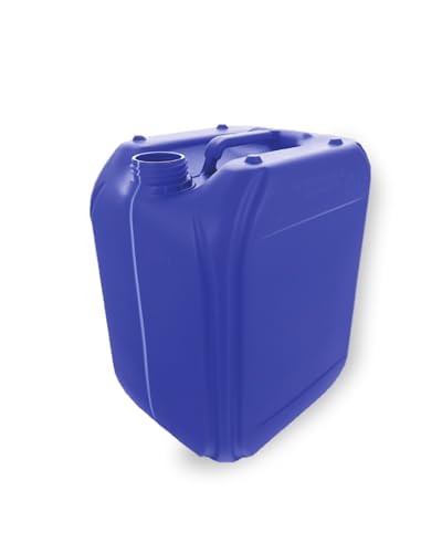 Trevendo Bidón de agua de 20 litros (DIN 61, azul) – versátil y resistente – apto para alimentos – sin BPA – ideal para camping, festivales, viajes y más – incluye etiqueta de rotulación