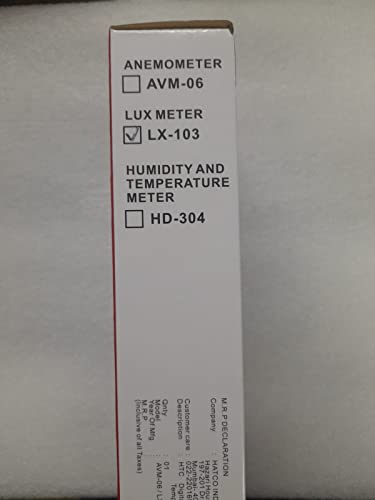 HTC Instrument LX-103 Light Meter Luxmeter, Measures Up-To 2,00,000 LUX/20,000 FC by Supreme Traders Supertronics1989