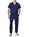 Amazon Essentials Men's Elastic Waistband Straight Leg Scrub Pant with Drawstring, Dark Blue, Large