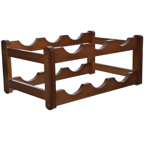Soporte de bambú para botellas de vino de encimera miniatura 7