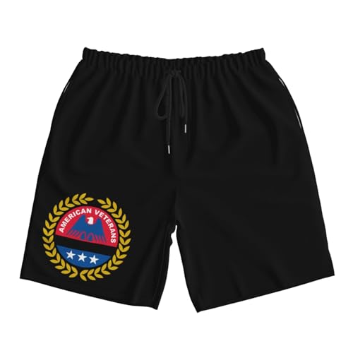 AMVETS Mens Swim Trunks Quick Dry Board Shorts 7