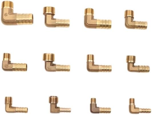 1/8-1 inch BSP Male Thread x Barb Hose Tail Brass Elbow Pipe Fitting Pagoda Joint Water Adapter Natural Gas Quick Connector(25mm-1 M)
