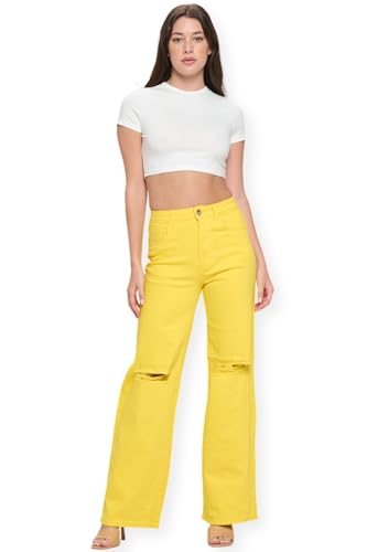 High Rise Super Stretchy Wide Leg Pants for Women – Flowy, Comfortable Fit with Elastic Waist – Multiple Colors3