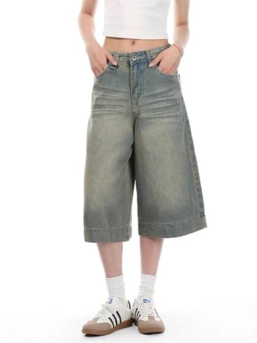 Women Washed Jeans Shorts Baggy Harajuku High Waist