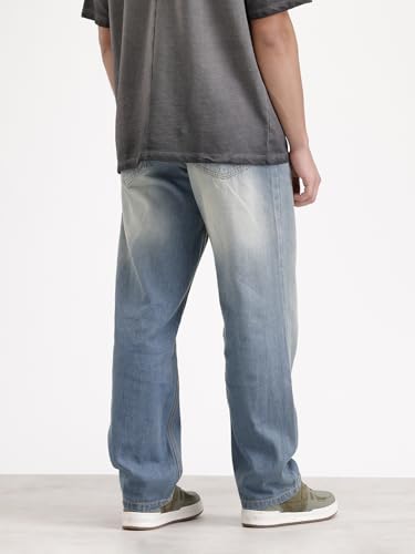 Image of WROGN Men's Loose Fit Jeans | Mid Rise | Jeans for Man